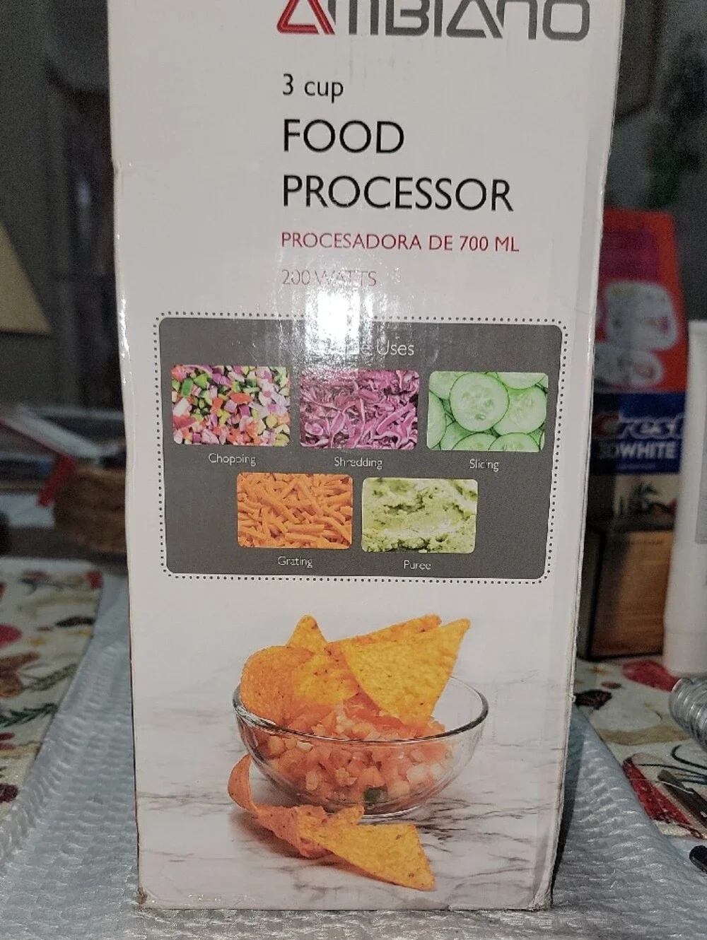 3-Cup Food Processor in Black and Copper